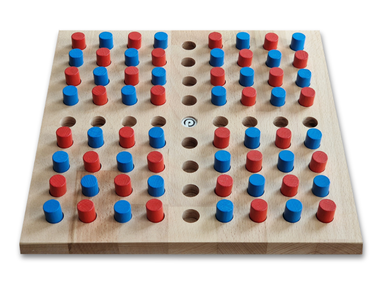 Pinuid Classic bordspel met gekleurde houten pinnen