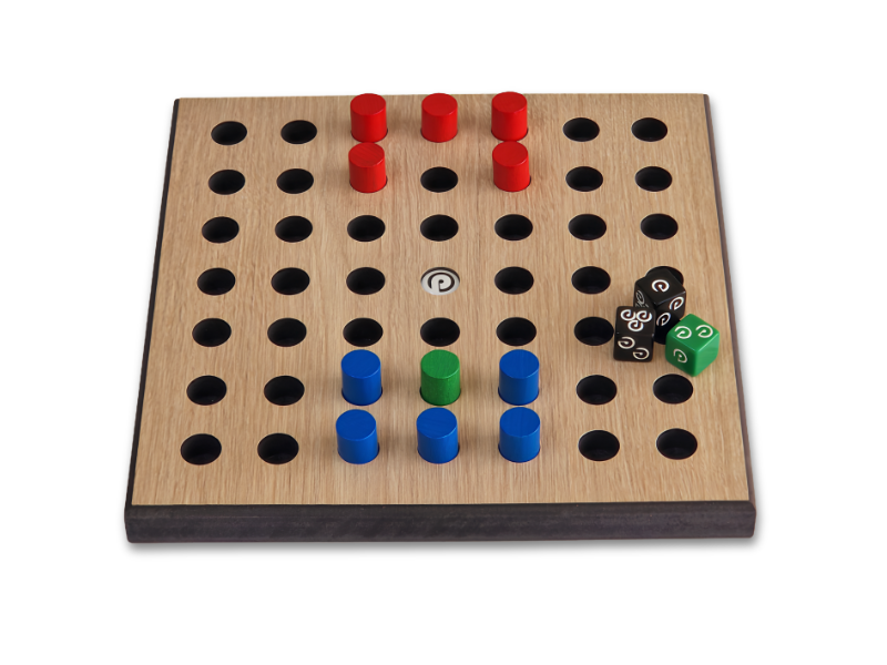 Pinuid Dobbal bordspel met gekleurde houten pinnen